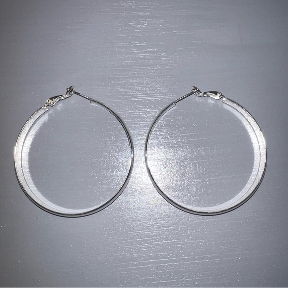 Sterling Silver Hoop Earrings - Picture 2 of 3